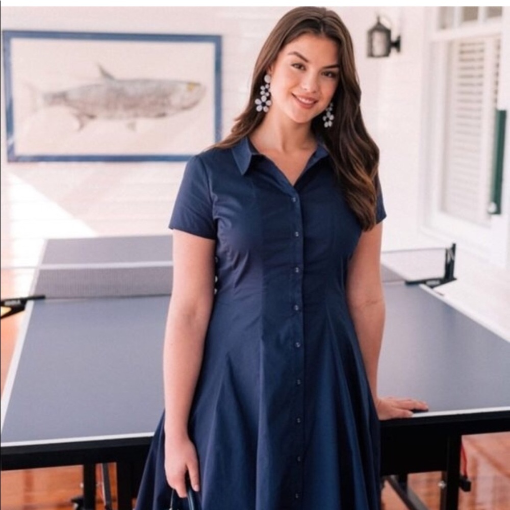 GAL MEETS GLAM Molly dress in Navy Blue